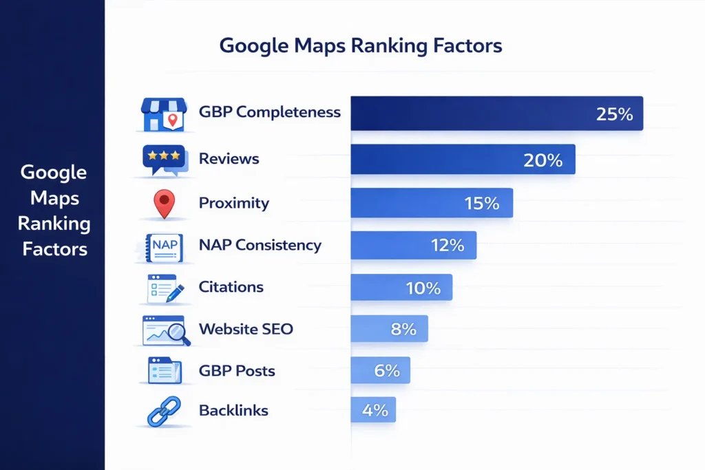 Google Maps Ranking Factors — Complete Priority Table