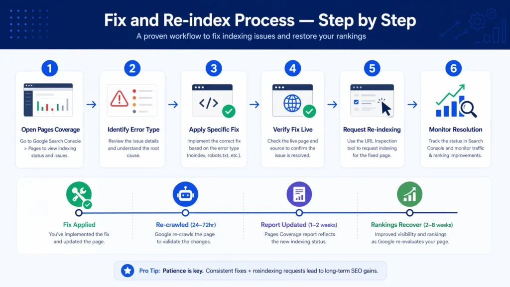 How to Request Re-Indexing After Fixing Issues