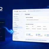 How to submit sitemap to Google Search Console — step-by-step illustrated guide showing a sitemap XML file being submitted through the Google Search Console Sitemaps report