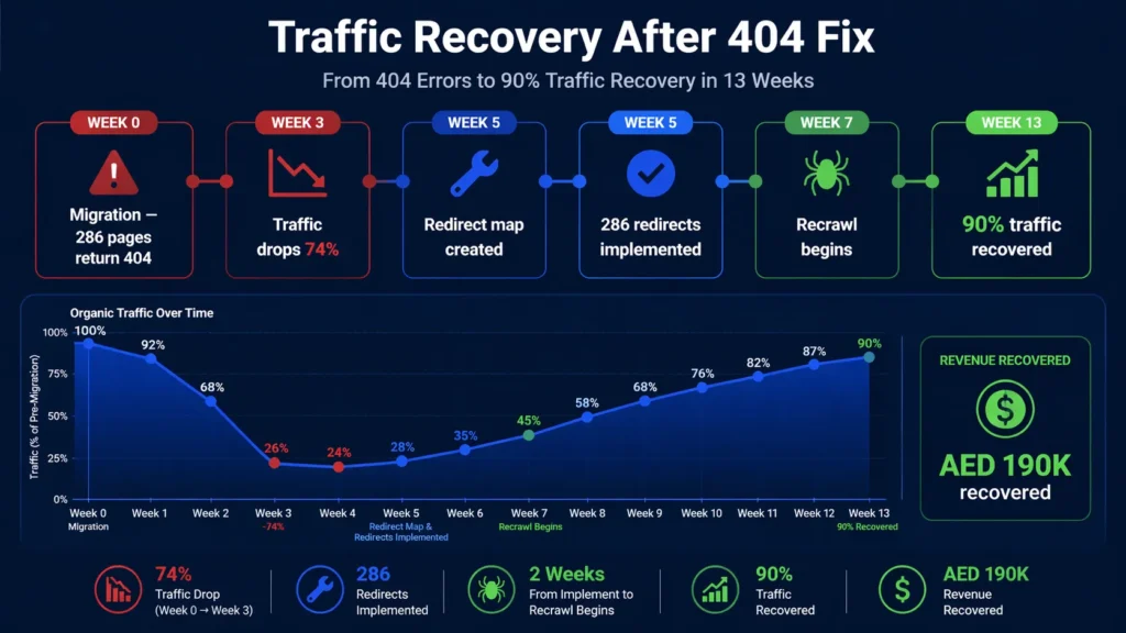Recovering AED 190,000 in Revenue by Fixing 404 Errors