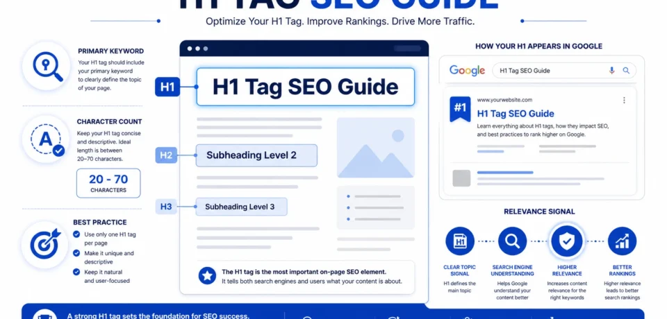 H1 tag SEO guide — how to write the perfect H1 heading for higher Google rankings in 2026