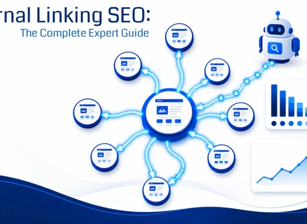 Internal linking SEO guide — website architecture diagram showing how internal links connect pages and pass link equity